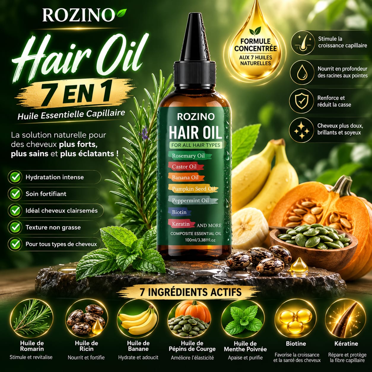 ROZINO Hair Oil 7 EN 1 